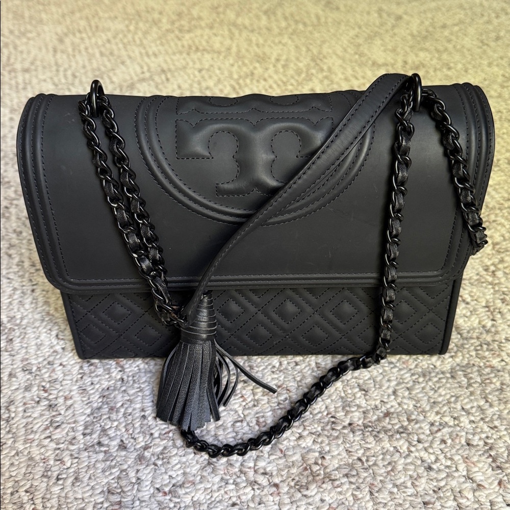 Tory Burch Fleming Matte Convertible Shoulder Bag with Chain Strap
